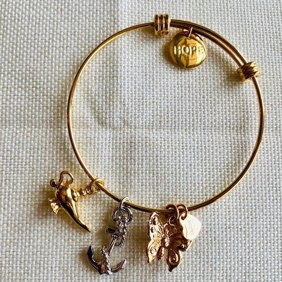 Bronza Italia Jewelry - Bronza Italia Hope Charm Bracelet Expandable